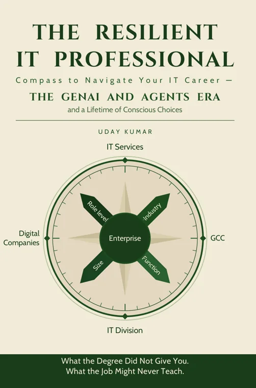 The Resilient IT Professional — front cover: an IT career compass for the GenAI and Agents era
